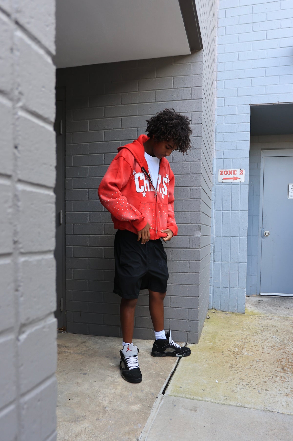 Red CHRIST Zip Up