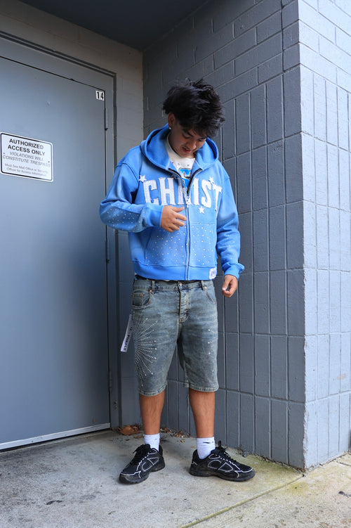 Blue CHRIST Zip Up