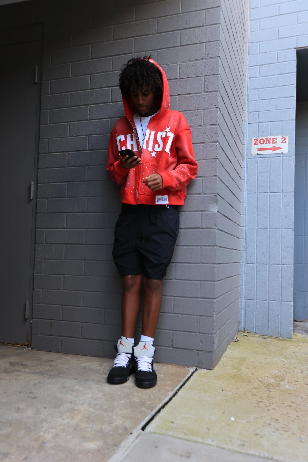 Red CHRIST Zip Up