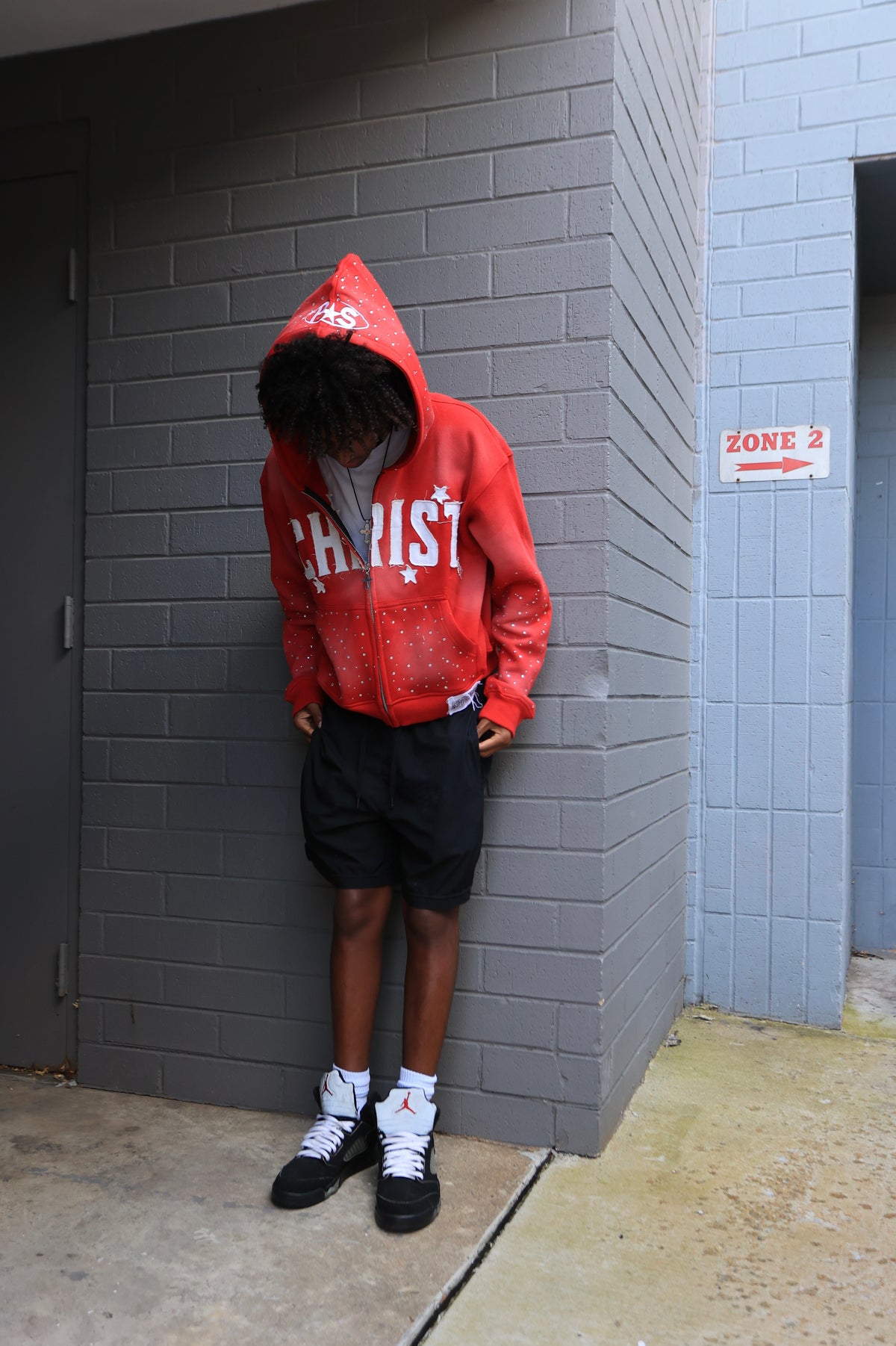 Red CHRIST Zip Up