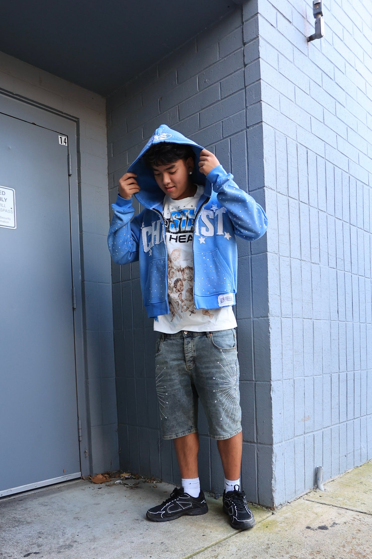 Blue CHRIST Zip Up