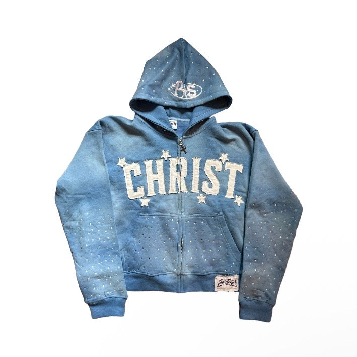 Blue CHRIST Zip Up