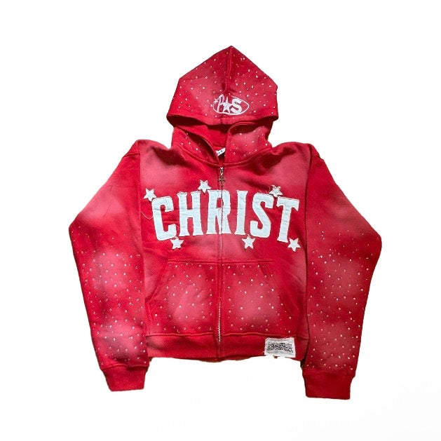 Red CHRIST Zip Up